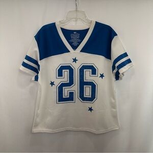 NWOT Goodie Two Sleeves T-Shirt Size Medium Short Sleeve White Blue Polyester